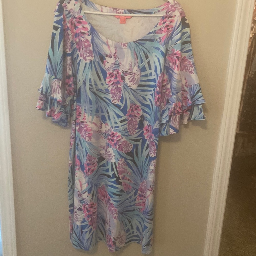 Lilly Pulitzer Dress with Ruffle Sleeve